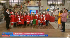 VIDEO Minisong îl colindă pe președinte