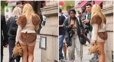 Apariție ridicolă în public! Ținuta bizară în care a fost surprinsă vedeta: pare îmbrăcată în pijamale cu blăniță