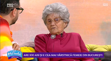 VIDEO Ea este cea mai vârstnică femeie din București. Care este secretul unei vieți lungi