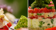 Smoothie din rosii galbene cu biscuiti din branza de burduf