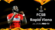 FCSB – Rapid Viena e LIVE la PRO TV joi, la 21:30! Bucurați-vă de fotbal!