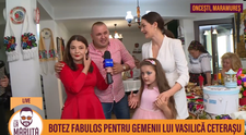 Vasilică Ceterașu și Amalia Ursu, botez spectaculos pentru gemenii lor, Kevin Vasile și Thiago Ioan