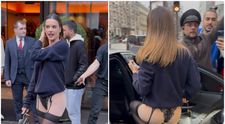 Și-a uitat pantalonii acasă! Unul dintre cele mai apreciate modele, apariție lipsită de stil la un eveniment public: 