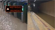 Imaginile cu haosul provocat de furtuna din București au devenit virale. Călătorii fac haz de necaz după ce metroul s-a transformat în „Mica Veneție”: „Gondolele au sistem de debarcare pe partea stângă?”