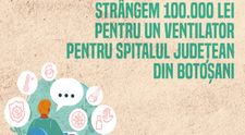 Asociația Nord, prin campania #7deacasă, strânge donații pentru a cumpăra un ventilator pentru Spitalul Județean Botoșani