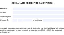 Noua declarație pe proprie răspundere a intrat în vigoare! De unde poate fi descărcată
