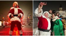 Pavel Bartoș își serbează ziua de naștere costumat în Moș Crăciun pe platoul de filmare al peliculei „Ramon 2”. Îndrăgitul actor și prezentator TV a împlinit 50 de ani