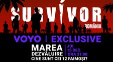 Marea Dezvăluire, în exclusivitate pe VOYO, pe 15 decembrie! Cine sunt cei 12 Faimoși de la Survivor 2023?
