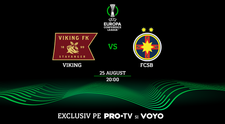 Calificarea se joacă pe PRO TV și VOYO! Meciul Viking – FCSB, live pe 25 august 2022, de la ora 20.00