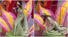 Clipe de panică după ce Miss Univers a fost la un pas să se prăbușească de pe o platformă în fața sutelor de spectatori care asistau la parada Festivalului Fructelor și Florilor. Ce s-a întâmplat cu Fatima Bosch