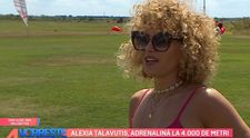 Alexia Țalavutis, adrenalină la 4.000 de metri. Cum a decurs primul salt cu parașuta al actriței