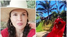 Monica Bîrlădeanu, apariție splendidă în rochie roșie pe un leagăn: „Am ajuns în Bali cu toata familia”