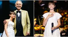 Cât de frumoasă și talentată este Virginia, unica fiică a lui Andrea Bocelli! Are o voce angelică și până la 13 ani a cântat pe cele mai mari scene ale lumii alături de celebrul ei tată și a jucat deja în primul ei film!
