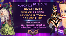 CONCURS Masked Singer Romania pune la bătaie, în fiecare ediție, 4 premii în valoare de 2.000 de euro