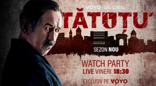 Actorii din TĂTUȚU’ își dau întâlnire LIVE, pe VOYO, cu fanii serialului,  chiar înainte de debutul noului sezon