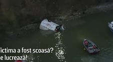 VIDEO Momentul în care un microbuz cade în Dunăre, în Mehedinți. Accidentul a fost surprins pe camerele de supraveghere. Câte victime au fost identificate
