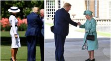 Donald Trump s-a întâlnit cu Regina. Președintele a încălcat din nou protocolul