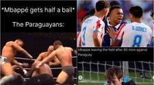 "S-a jucat fotbal sau UFC?" Cele mai tari meme-uri după Paraguay - Franța. Internetul a făcut haz de "tratamentul special" primit de Mbappé