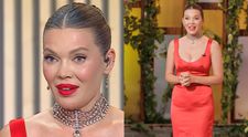 Gina Pistol, apariție de red carpet în finala MasterChef România 2025. Cât costă rochia roșie lungă până în pământ purtată de vedetă. Este creația unui brand românesc