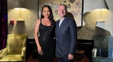 Cât costă rochia roșie purtată de Corina Caciuc la botezul lui Landon Abram. Partenera lui Laurențiu Reghecampf a strălucit într-o creație de la un brand românesc