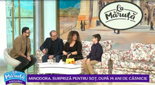 VIDEO Minodora, supriză pentru soț, după 14 ani de căsnicie