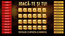 Jocul Batem palma? e aici! Intră și tu și distrează-te dezvăluind sumele care se ascund în cutiile roșii!