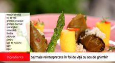 Sarmale reinterpretate in foi de vita de vie cu sos de ghimbir