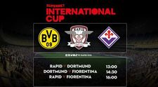 Turneul Superbet International Cup se vede sâmbătă, de la 13:00, în direct pe VOYO! Rapid - Borussia Dortmund - Fiorentina