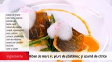 Biban de mare cu piure de pastranac si spuma de citrice 