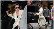 Angelina Jolie, apariție rară alături de copiii pe care îi are cu Brad Pitt! Actrița a impresionat cu eleganța sa