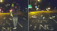 Un biciclist a vrut sa isi insceneze un accident pentru a primi bani, dar a fost surprins pe camera de bord