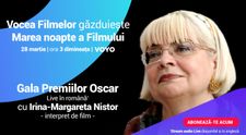 Irina-Margareta Nistor găzduiește Marea Noapte a Filmului! Gala Premiilor Oscar 2022, LIVE în limba română, pe VOYO