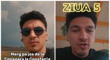 Cu sângerări și picioarele bandajate, dar nu se oprește. Unde se află acum Mihai, tânărul care străbate pe jos distanța între Timișoara și Constanța