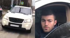 Imagine uluitoare cand acest Mercedes alb e tras pe dreapta. Ce cara soferul pe scaunul din dreapta