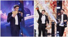 Cristian Ciaușu, cu trofeul în mână, alături de două nume mari ale folclorului românesc la scurt timp după ce a câștigat Românii au talent: „STARTUL spre un viitor frumos!”