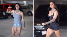Peste 5 milioane de oameni o urmăresc fascinați de formele ei. Cum se transformă culturista atunci când își pune rochie mini
