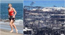 O blondă celebră de la Hollywood se relaxează în Maui, la câțiva kilometri de orașul devastat de furtună și incendii