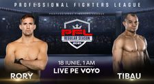 Meciurile PFL se văd live pe VOYO! Rory MacDonald vs. Gleison Tibau, pe 18 iunie, de la ora 01.00