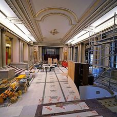 Lucrări de renovare la Palatul Buckingham din Londra, în desfășurare în vara anului 2021