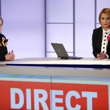 Cu Madeleine Albright cind a fost invitata in platoul Stirilor ProTv.