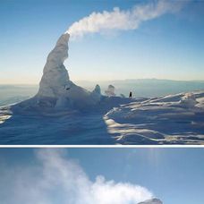 2. Tunuri de gheata de pe Muntele Erebus (Antarctica)