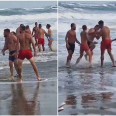 bataie la mare între turisti si salvamari 