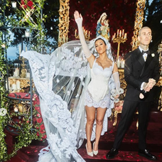 Kourtney Kardashian și Travis Baker la nunta din Portofino, Italia