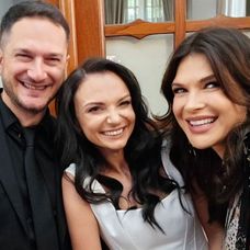 Monica Bîrlădeanu la cununia civilă a fratelui ei, Petru Bîrlădeanu 