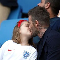David Beckham și fiica lui, Harper. FOTO: Profimediaimages.ro