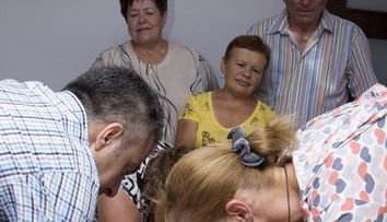 Roxana Ciuhulescu a botezat prima fetita
