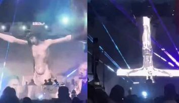Val de reacții dure! Videoclipul controversat de la UNTOLD care a stârnit indignare în rândul oamenilor: Un artist celebru a proiectat o cruce întoarsă cu Iisus Hristos răstignit