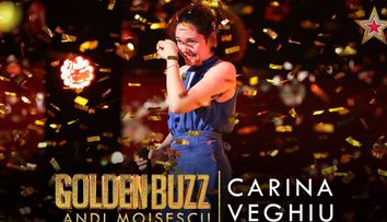 Românii au talent 2023: La 11 ani, Carina Veghiu a cântat dumnezeiește și l-a convins pe Andi să apese Golden Buzz-ul