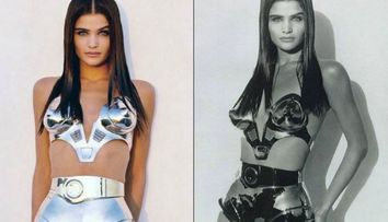 A refăcut fotografia în bikini din metal, 27 de ani mai târziu. Ce a ieșit