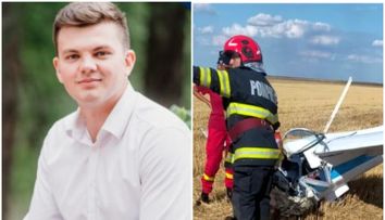 Emanuel a murit după ce s-a prăbușit cu planorul pe un câmp din Caracal! Tânărul de 24 de ani a fost șef de promoție la facultate și visa să devină pilot